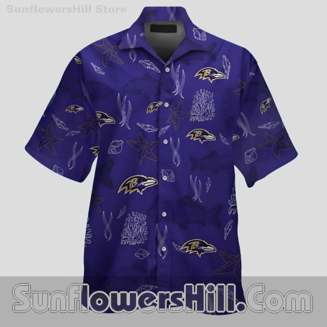 Baltimore Ravens Ocean Starfish Hawaiian Shirt for Summer Beach Days