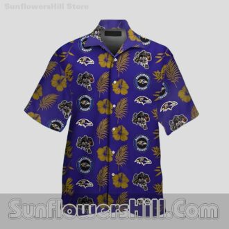 Baltimore Ravens Tropical Logo Casual Shirt for Father’s Day or Weekend Wear