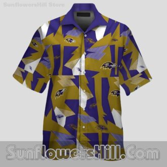 Baltimore Ravens Zigzag Graphic Short Sleeve Shirt for Bold Fans and Summer Days