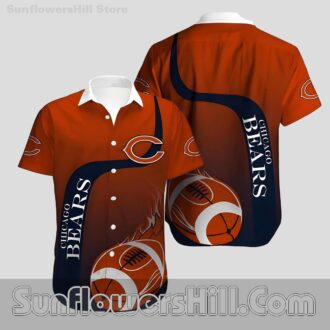 Chicago Bears Fireball Print Unisex Hawaiian Shirt for Football Lovers