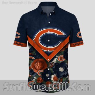 Chicago Bears Floral Bloom Hawaiian Shirt for Game Day Fans