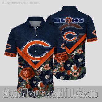 Chicago Bears Floral Bloom Hawaiian Shirt for Game Day Fans