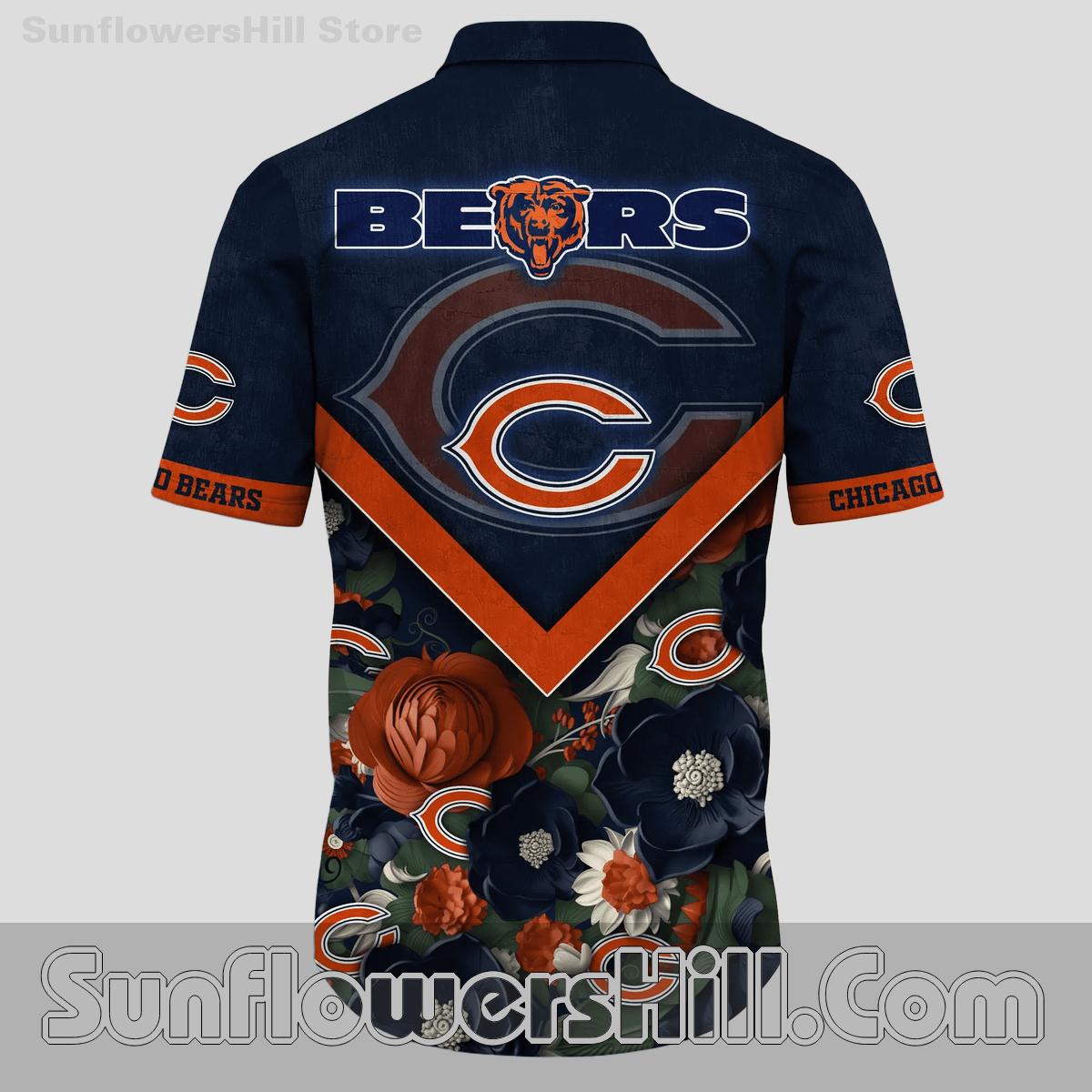 Chicago Bears Floral Bloom Hawaiian Shirt for Game Day Fans