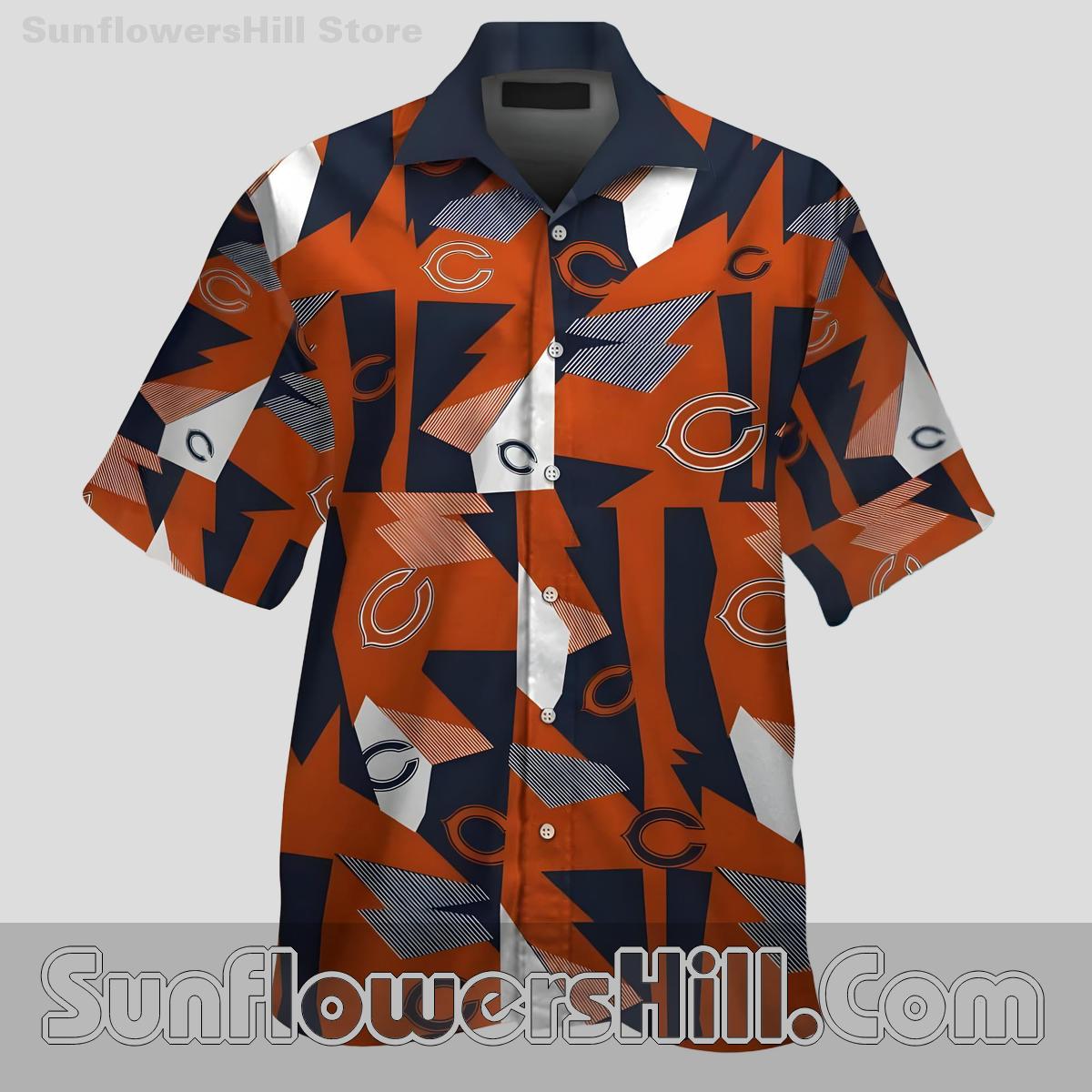Chicago Bears Navy Thunder Casual Shirt for Beach Trip Style