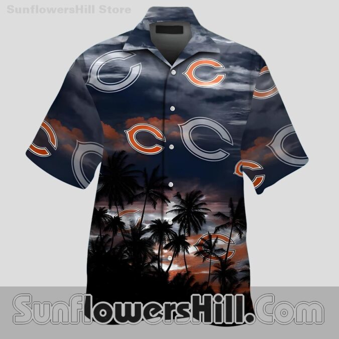 Chicago Bears Palm Tree Aloha Button Up for Beach Trips