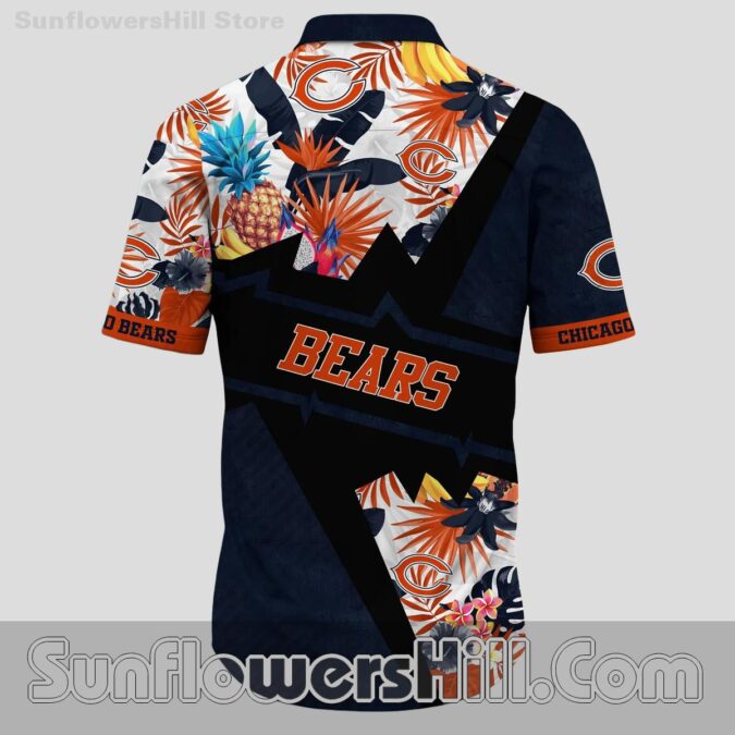 Chicago Bears Pineapple Floral Hawaiian Shirt for Beach Day Vibes