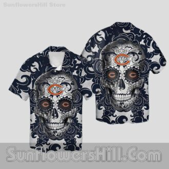 Chicago Bears Sugar Skull Hawaiian Shirt for Bold Football Fans