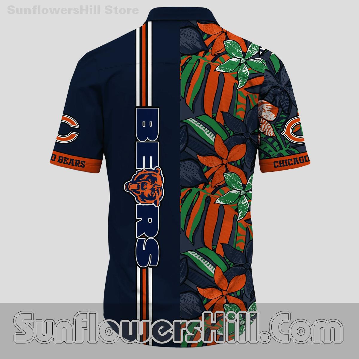 Chicago Bears Tropical Orchid Hawaiian Shirt for Game Day Fans