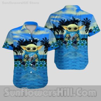 Carolina Panthers Baby Yoda Aloha Shirt for Game Day Fans