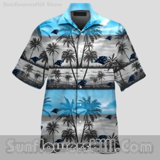 Carolina Panthers Black Palm Tree Aloha Shirt for Fans and Tailgates