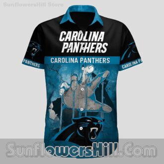 Carolina Panthers Blue Claw Button Up Shirt for Game Day Energy