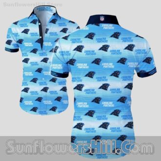 Carolina Panthers Blue Logo Button Up Shirt for Game Day Fans