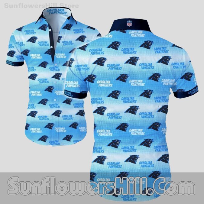 Carolina Panthers Blue Logo Button Up Shirt for Game Day Fans
