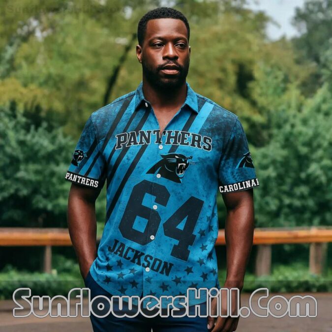 Carolina Panthers Custom Name & Number Casual Shirt for Football Weekends