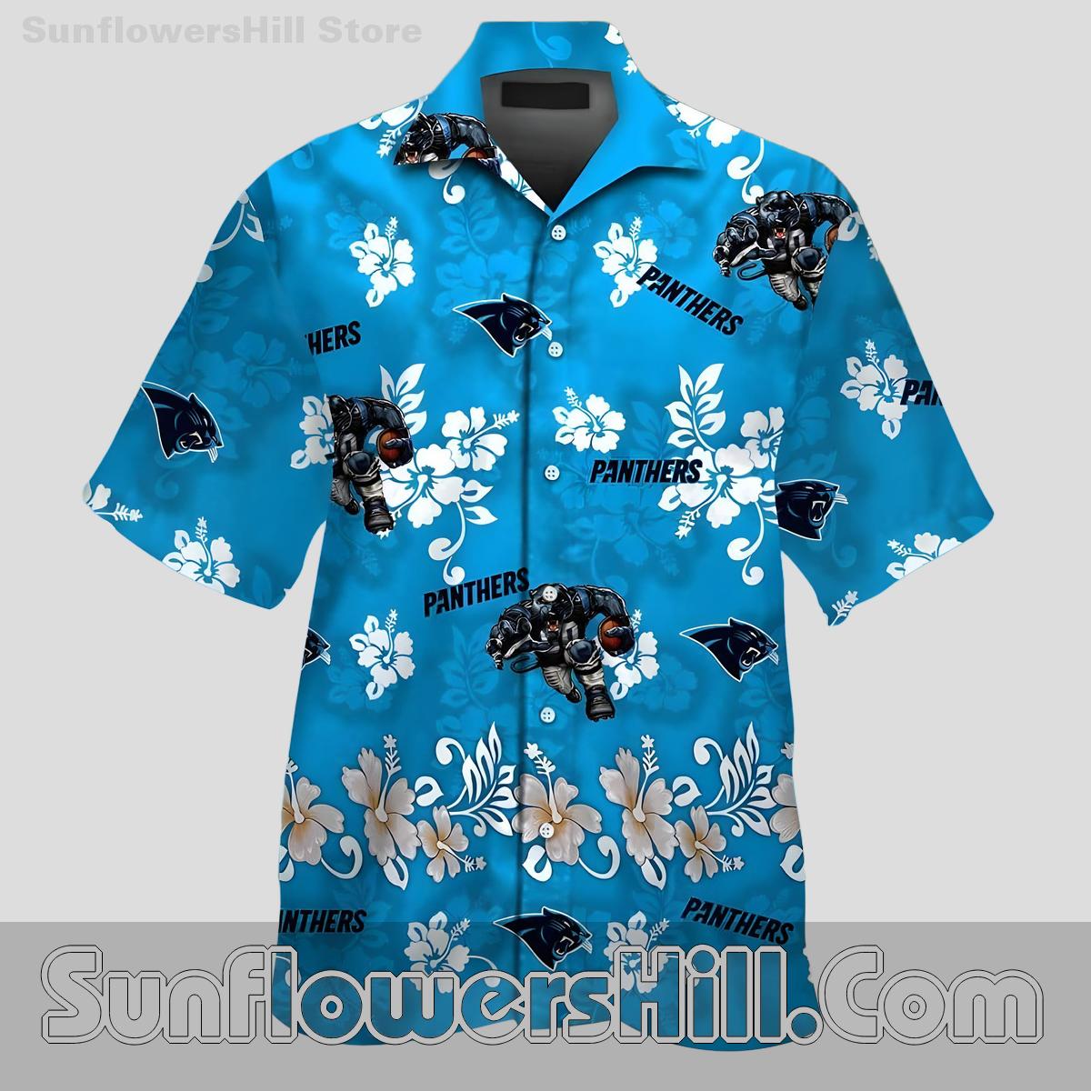 Carolina Panthers Floral Casual Shirt for Football Lovers