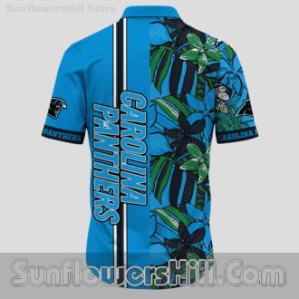 Carolina Panthers Green Leaf Hawaiian Shirt for Beach Day Tailgates