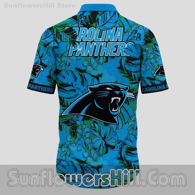 Carolina Panthers Green Leaf Hawaiian Shirt for Beach Trips