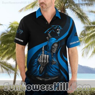 Carolina Panthers Grim Reaper Hawaiian Shirt for Game Day Fans