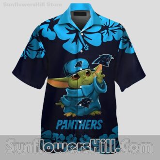 Carolina Panthers Grogu Style Unisex Short Sleeve Shirt for Bold Fans
