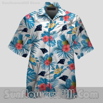 Carolina Panthers Hibiscus Leaf Casual Shirt for Fans and Family Cookouts