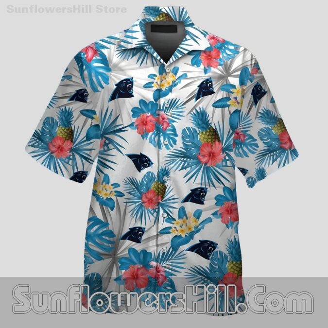 Carolina Panthers Hibiscus Leaf Casual Shirt for Fans and Family Cookouts