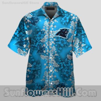 Carolina Panthers Island Flower Unisex Hawaiian Shirt for Barbecue Parties