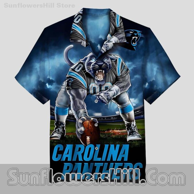 Carolina Panthers Mascot Graphic Hawaiian Shirt for Game Day Fans