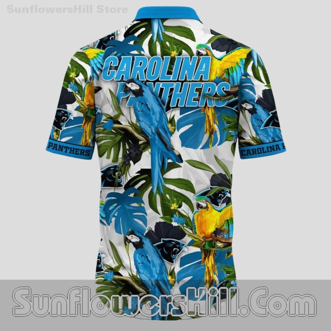 Carolina Panthers Parrot Print Hawaiian Shirt for Game Day Fans
