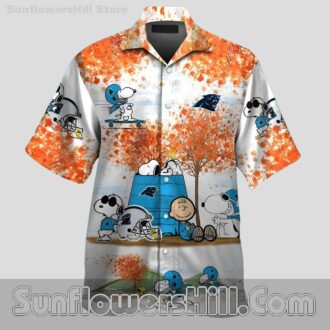 Carolina Panthers Snoopy Football Casual Shirt for Fall Tailgates