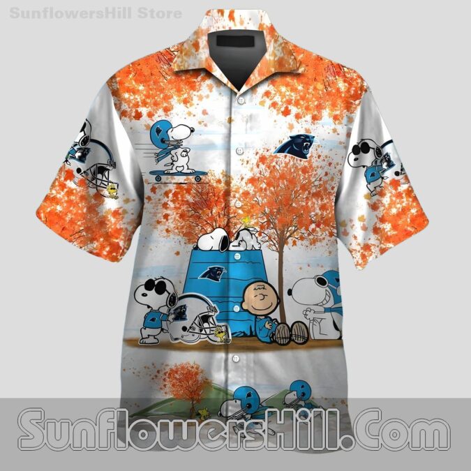 Carolina Panthers Snoopy Football Casual Shirt for Fall Tailgates