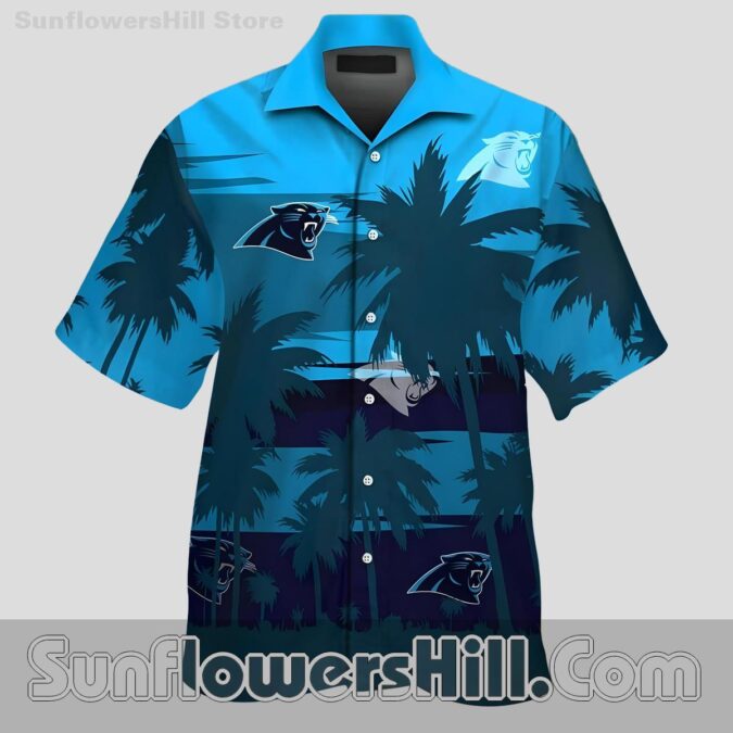 Carolina Panthers Sunset Palm Hawaiian Shirt for Beach Trips
