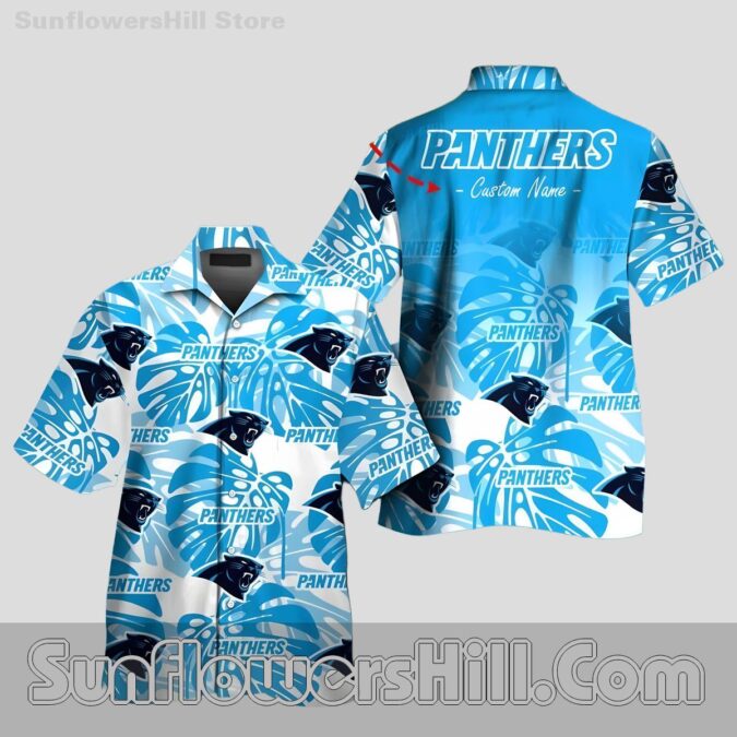 Carolina Panthers Tropical Blue Casual Shirt for Game Day Cookouts