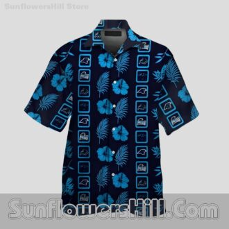 Carolina Panthers Tropical Floral Relaxed Fit Shirt for Vacation Vibes