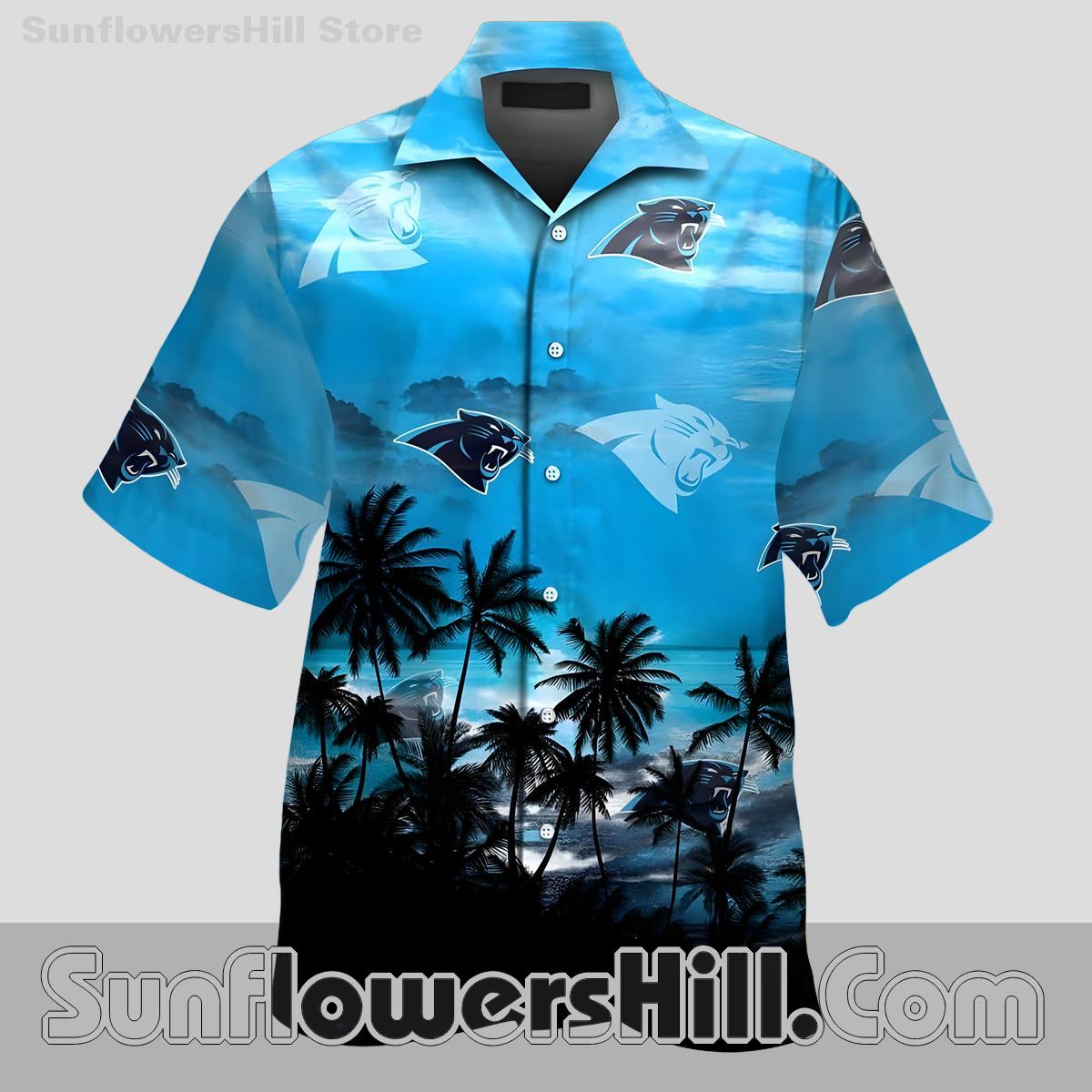 Carolina Panthers Tropical Night Aloha Shirt for Vacation Mode