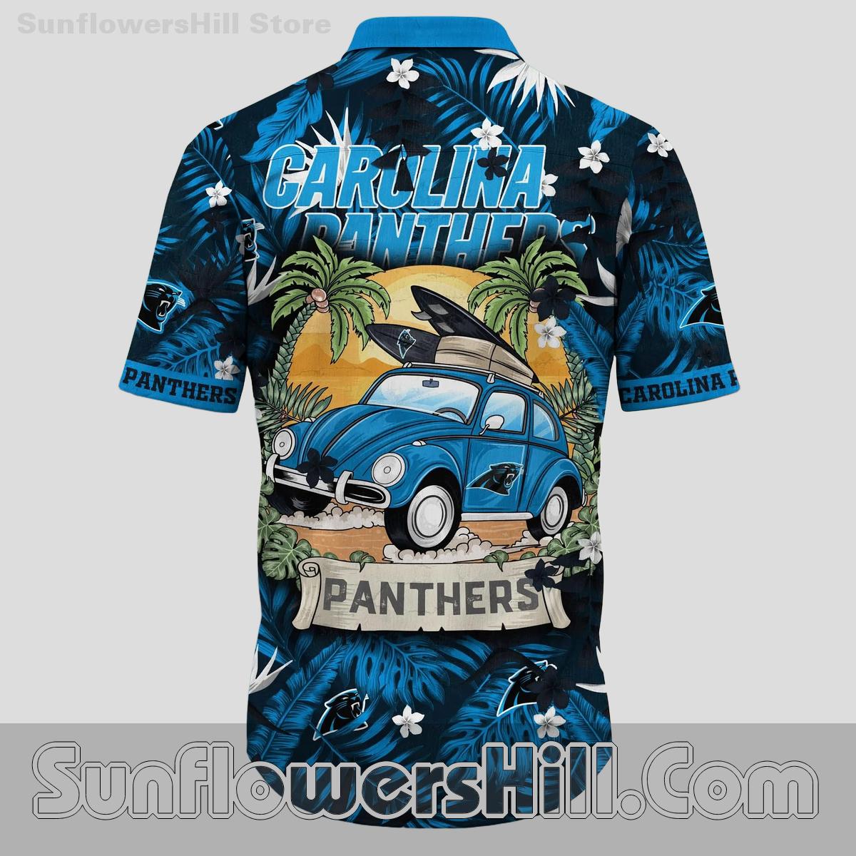 Carolina Panthers Vintage Car Casual Shirt for Football Fans