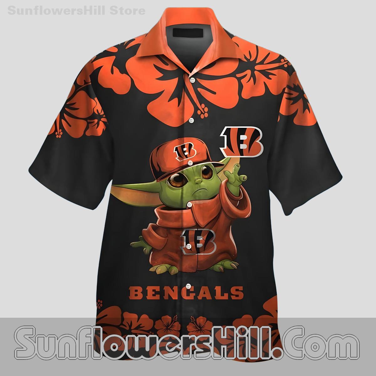 Cincinnati Bengals Baby Yoda Aloha Shirt for Game Day Fans