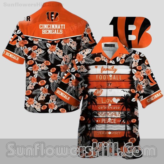 Cincinnati Bengals Family Spirit Hawaiian Shirt for Football Fans