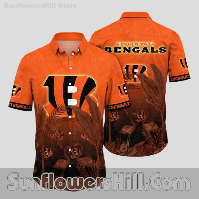 Cincinnati Bengals Flamingo Paradise Hawaiian Shirt for Summer Beach Trips