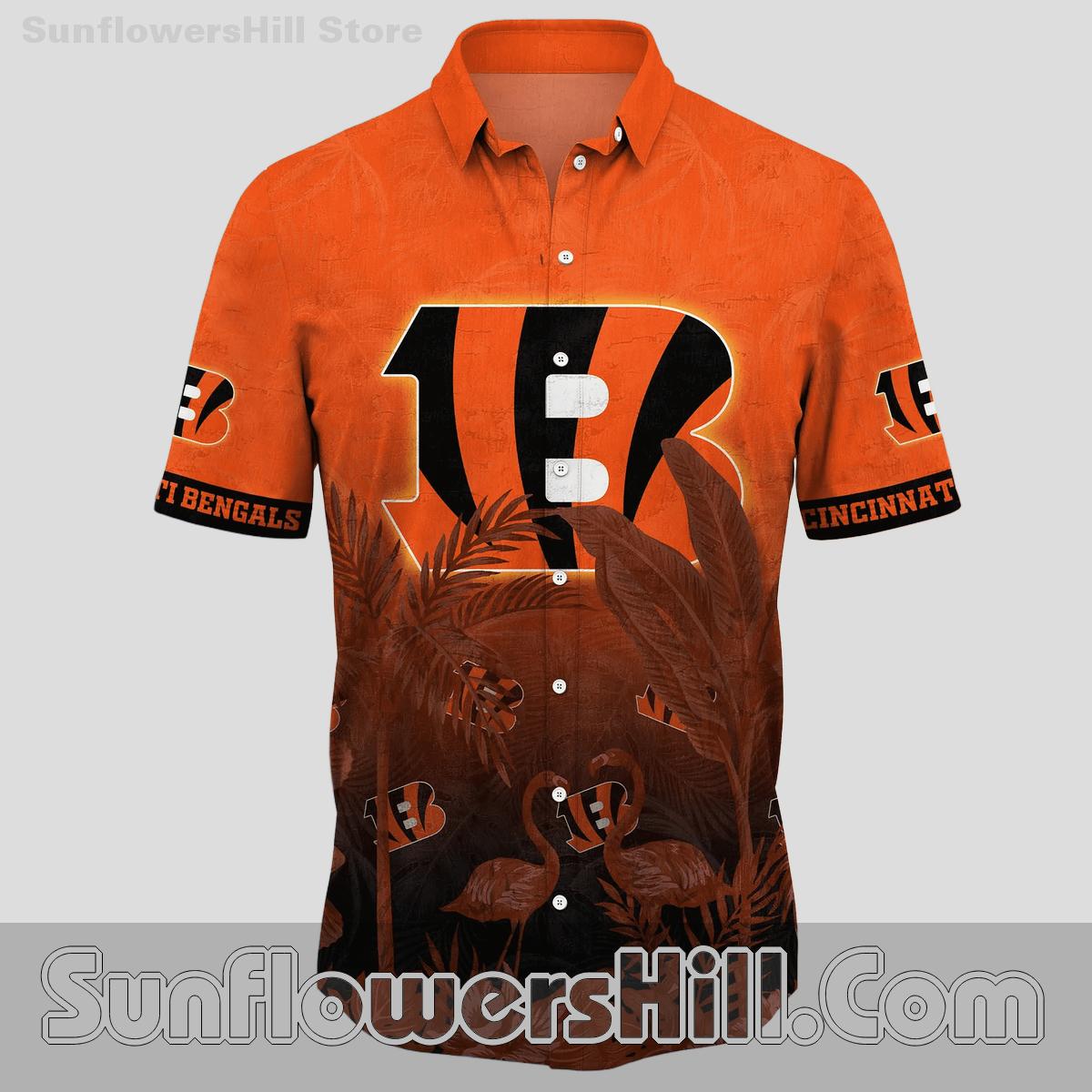 Cincinnati Bengals Flamingo Paradise Hawaiian Shirt for Summer Beach Trips