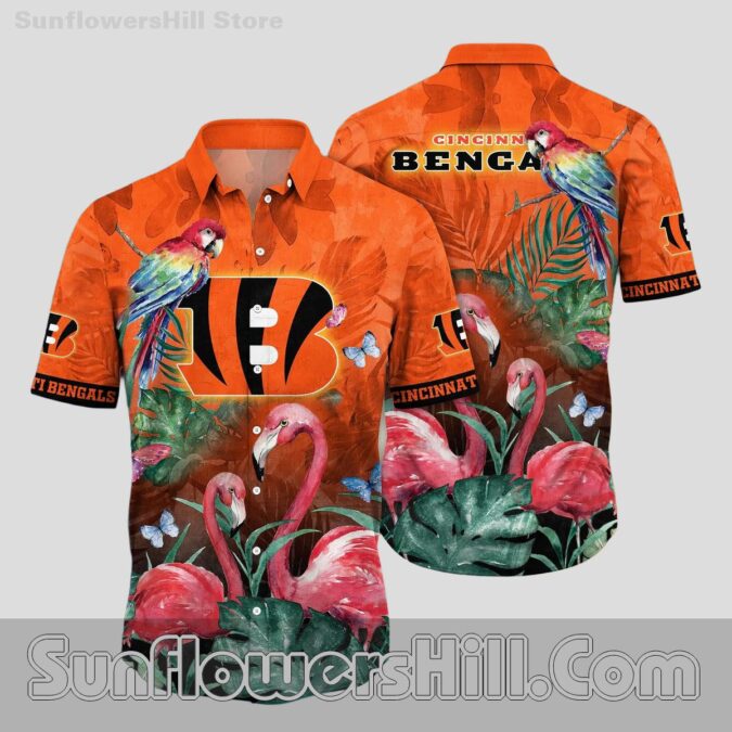 Cincinnati Bengals Flamingo Print Hawaiian Shirt for Beach Trip Fans