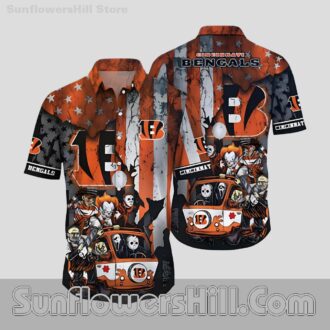 Cincinnati Bengals Halloween Horror Hawaiian Shirt for Game Day Fans