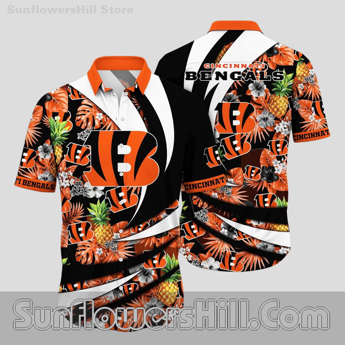Cincinnati Bengals Pineapple Paradise Hawaiian Shirt for Summer BBQs
