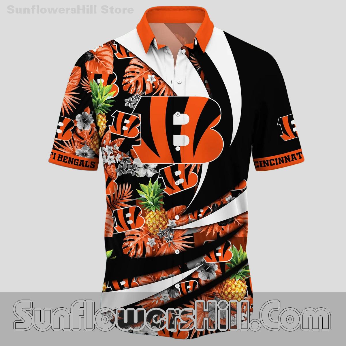 Cincinnati Bengals Pineapple Paradise Hawaiian Shirt for Summer BBQs