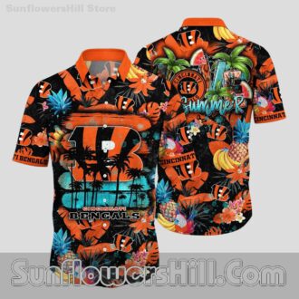 Cincinnati Bengals Tropical Fruit Hawaiian Shirt for Summer Beach Fans