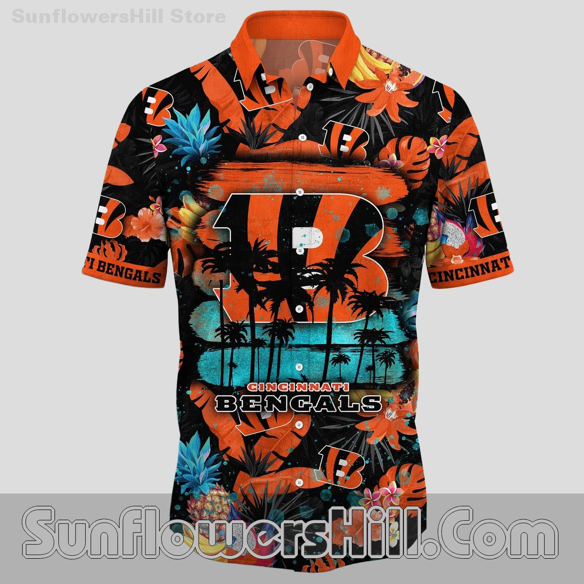 Cincinnati Bengals Tropical Fruit Hawaiian Shirt for Summer Beach Fans