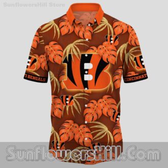 Cincinnati Bengals Tropical Leaf Hawaiian Shirt for Beach Days