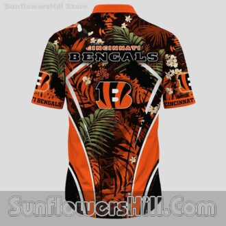 Cincinnati Bengals Vibrant Orange Aloha Shirt for Vacation Vibes