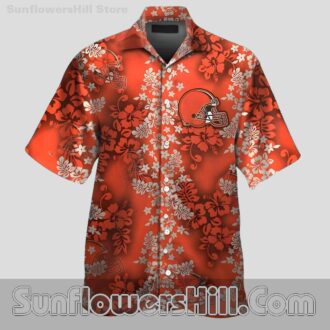 Cleveland Browns Floral Burst Hawaiian Shirt for Game Day Vibes