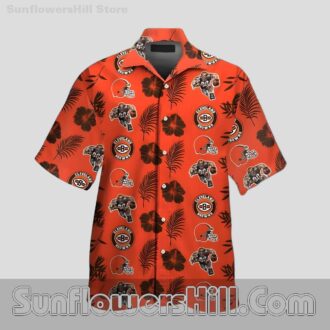 Cleveland Browns Hibiscus Punch Hawaiian Shirt for Beach Tailgates