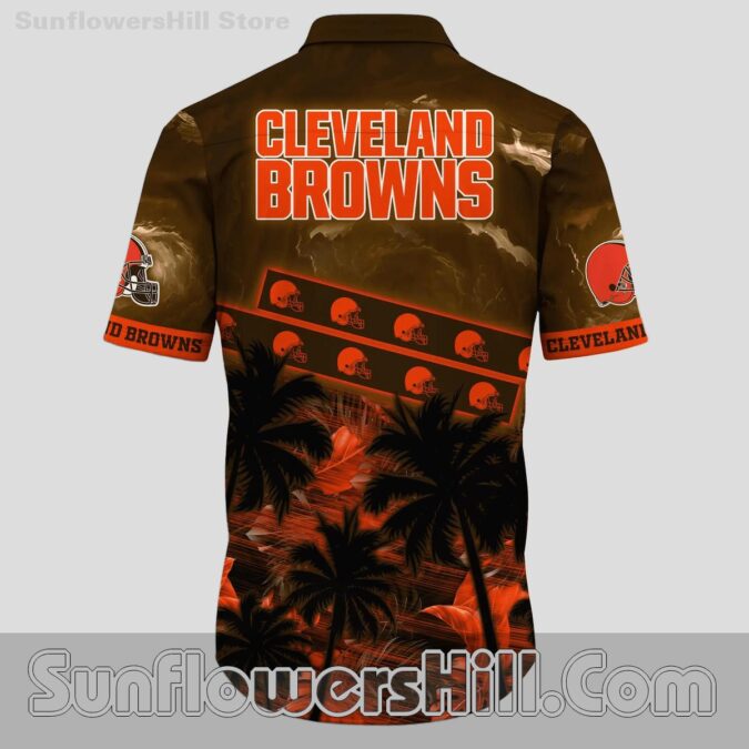 Cleveland Browns Sunset Palm Hawaiian Shirt for Game Day Fans